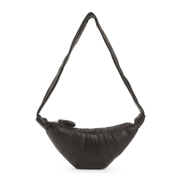 Lemaire Dark Chocolate Leather Croissant Zip Bag - NWT - Picture 1 of 5